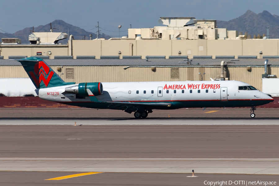 America West Express (Mesa Airlines) Bombardier CRJ-200LR (N17275) | Photo 189351