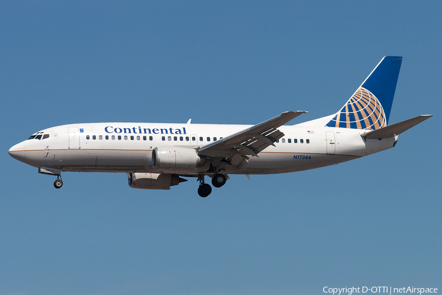 Continental Airlines Boeing 737-3T0 (N17344) | Photo 186414