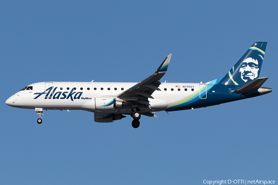 Alaska Airlines (Skywest) Embraer ERJ-175LR (ERJ-170-200LR) (N174SY) | Photo 177100