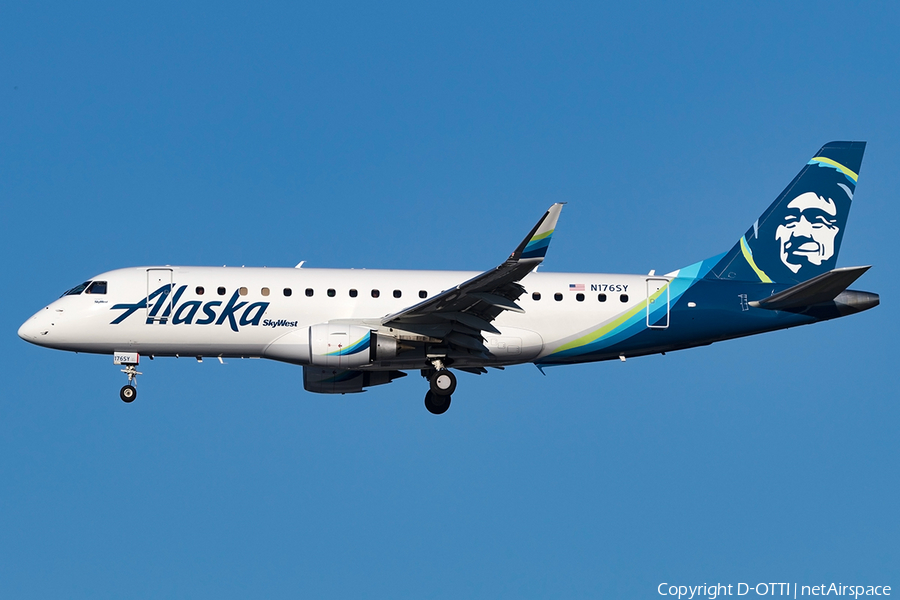 Alaska Airlines (Skywest) Embraer ERJ-175LR (ERJ-170-200LR) (N176SY) | Photo 180991