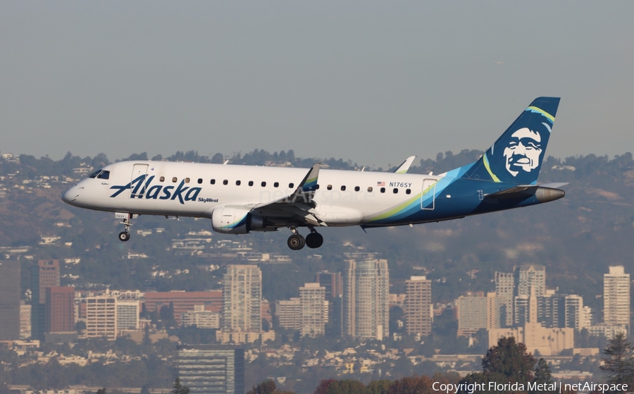 Alaska Airlines (Skywest) Embraer ERJ-175LR (ERJ-170-200LR) (N176SY) | Photo 660437
