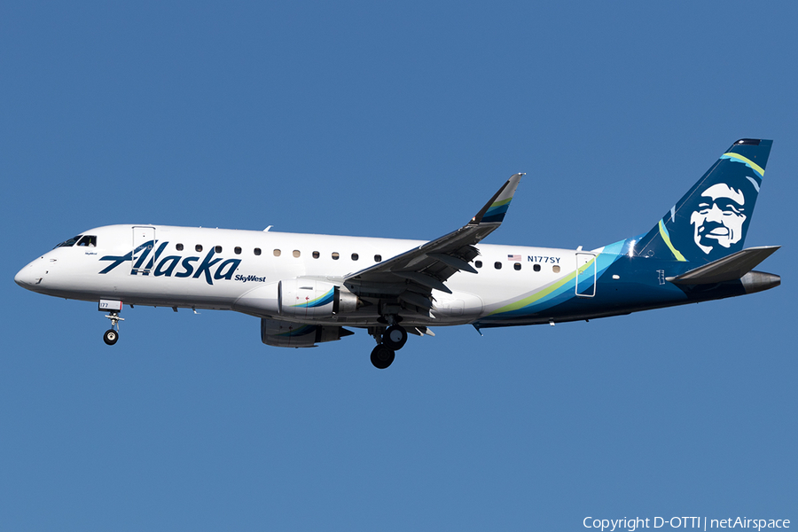 Alaska Airlines (Skywest) Embraer ERJ-175LR (ERJ-170-200LR) (N177SY) | Photo 178081