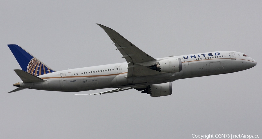 United Airlines Boeing 787-9 Dreamliner (N17963) | Photo 440403