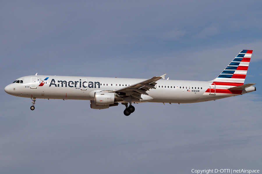 American Airlines Airbus A321-211 (N181UW) | Photo 137827