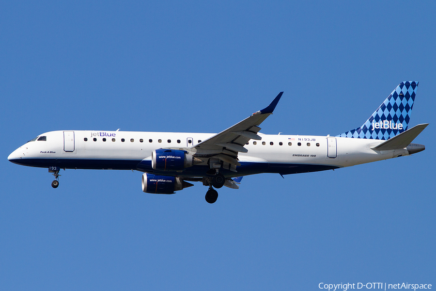 JetBlue Airways Embraer ERJ-190AR (ERJ-190-100IGW) (N193JB) | Photo 386292