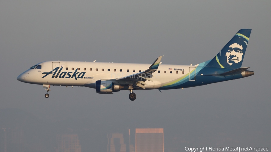 Alaska Airlines (Skywest) Embraer ERJ-175LR (ERJ-170-200LR) (N194SY) | Photo 660453