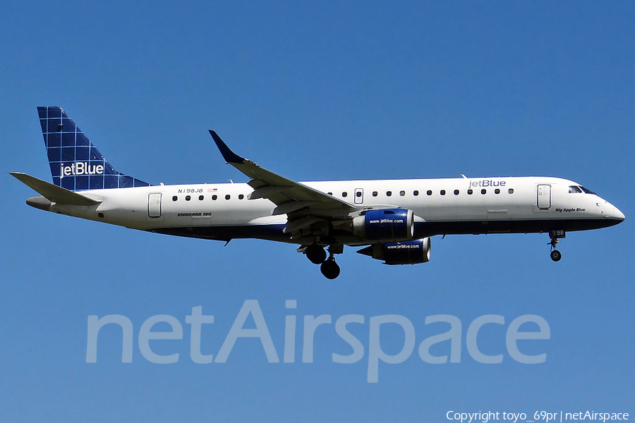JetBlue Airways Embraer ERJ-190AR (ERJ-190-100IGW) (N198JB) | Photo 70535