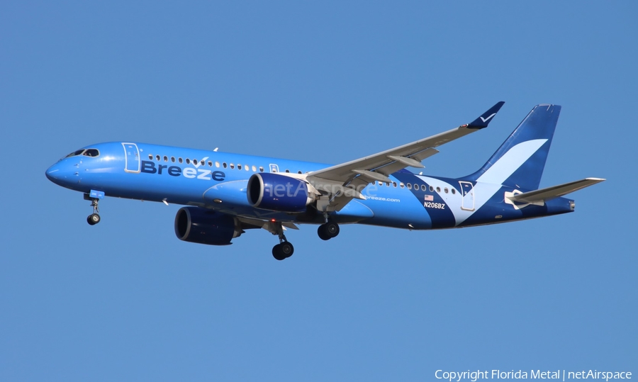 Breeze Airways Airbus A220-300 (N206BZ) | Photo 621073