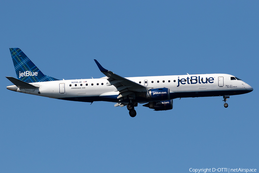 JetBlue Airways Embraer ERJ-190AR (ERJ-190-100IGW) (N206JB) | Photo 357557