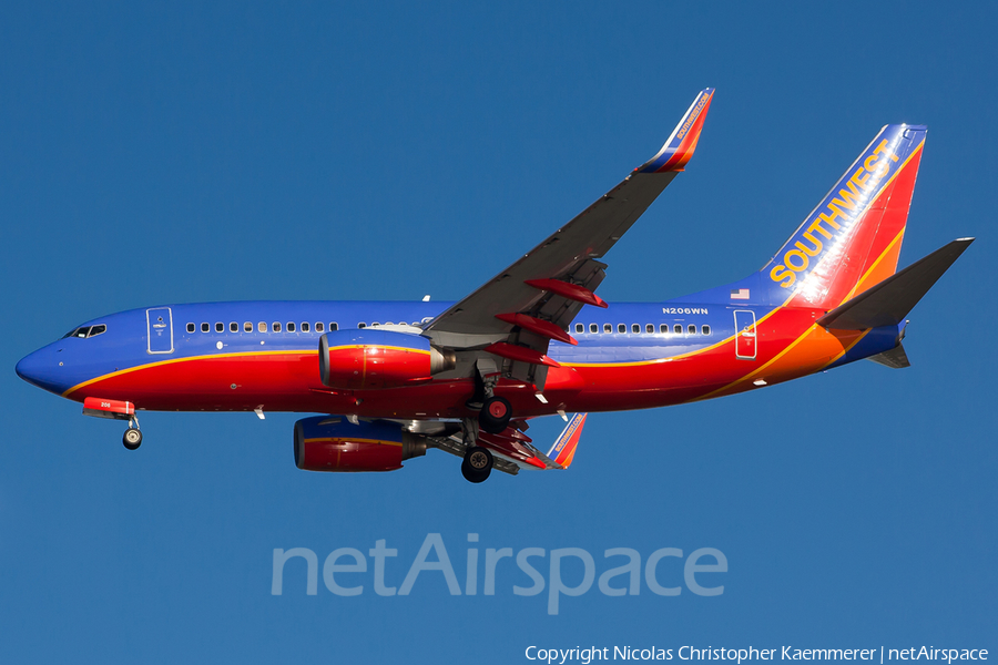 Southwest Airlines Boeing 737-7H4 (N206WN) | Photo 127075