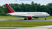 Omni Air International Boeing 767-224(ER) (N207AX) at  Balikpapan Sepinggan - International, Indonesia