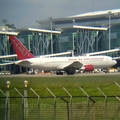 Omni Air International Boeing 767-224(ER) (N207AX) at  Balikpapan Sepinggan - International, Indonesia
