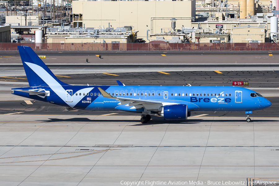 Breeze Airways Airbus A220-300 (N214BZ) | Photo 600277