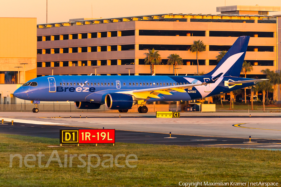 Breeze Airways Airbus A220-300 (N215BZ) | Photo 603287