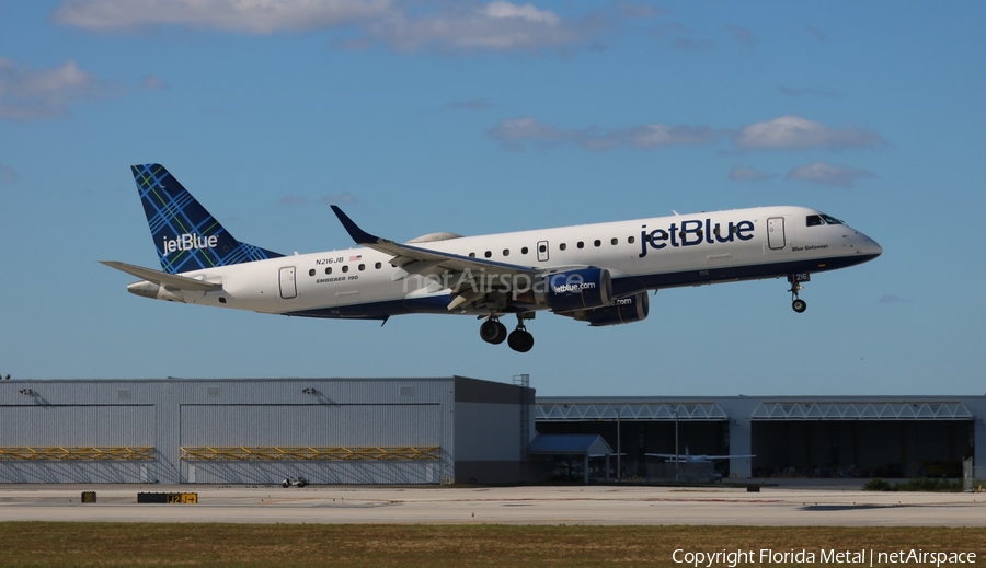 JetBlue Airways Embraer ERJ-190AR (ERJ-190-100IGW) (N216JB) | Photo 570018