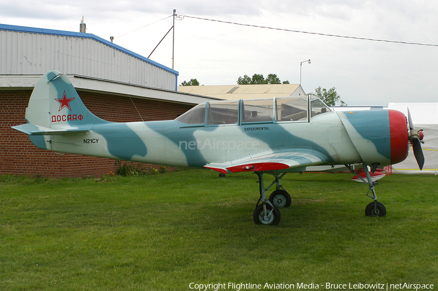 (Private) Yakovlev Yak-52 (N21CY) | Photo 170231