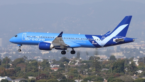 Breeze Airways Airbus A220-300 (N224BZ) at  Los Angeles - International, United States