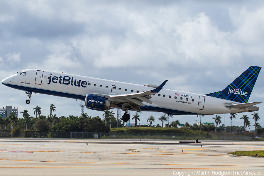 JetBlue Airways Embraer ERJ-190AR (ERJ-190-100IGW) (N229JB) | Photo 222562