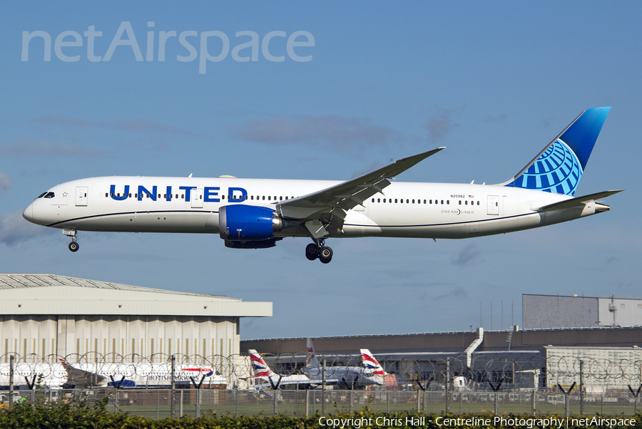 United Airlines Boeing 787-9 Dreamliner (N25982) | Photo 596782