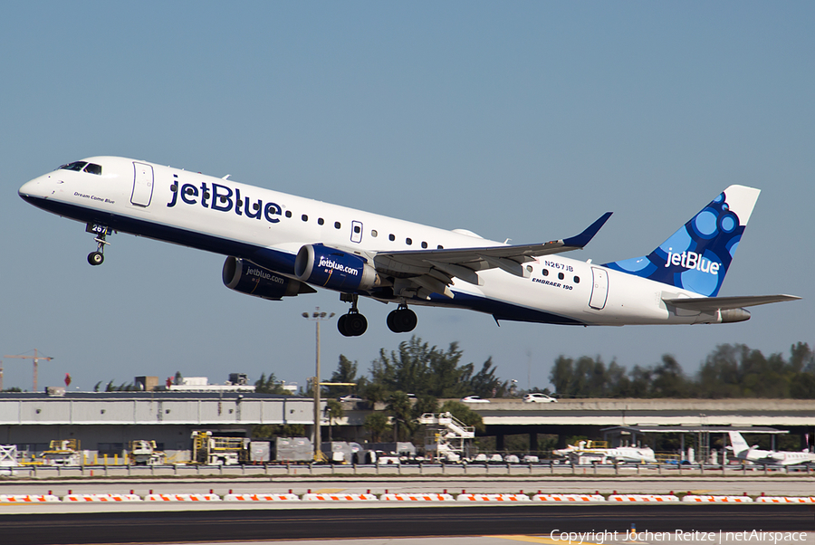 JetBlue Airways Embraer ERJ-190AR (ERJ-190-100IGW) (N267JB) | Photo 38767
