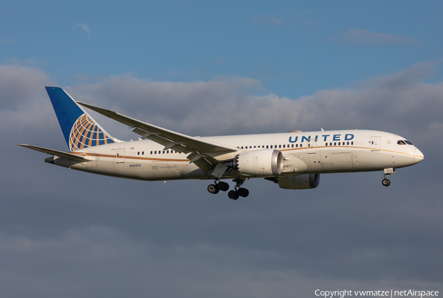 United Airlines Boeing 787-8 Dreamliner (N26910) | Photo 502043