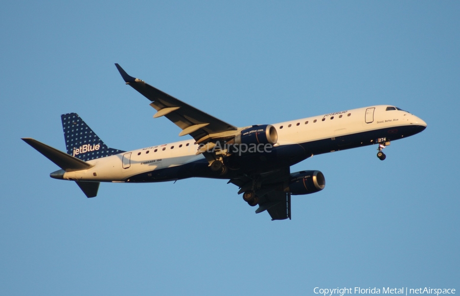 JetBlue Airways Embraer ERJ-190AR (ERJ-190-100IGW) (N274JB) | Photo 328618