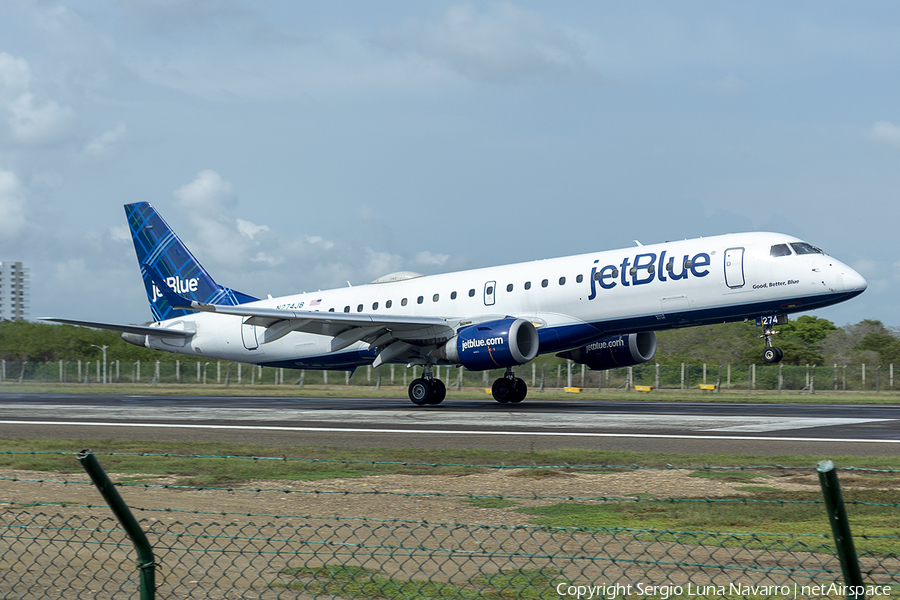 JetBlue Airways Embraer ERJ-190AR (ERJ-190-100IGW) (N274JB) | Photo 452757