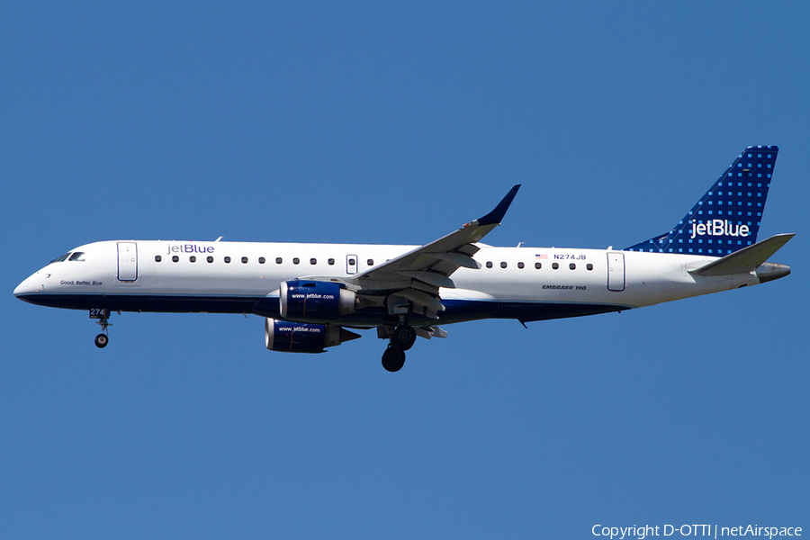 JetBlue Airways Embraer ERJ-190AR (ERJ-190-100IGW) (N274JB) | Photo 386254