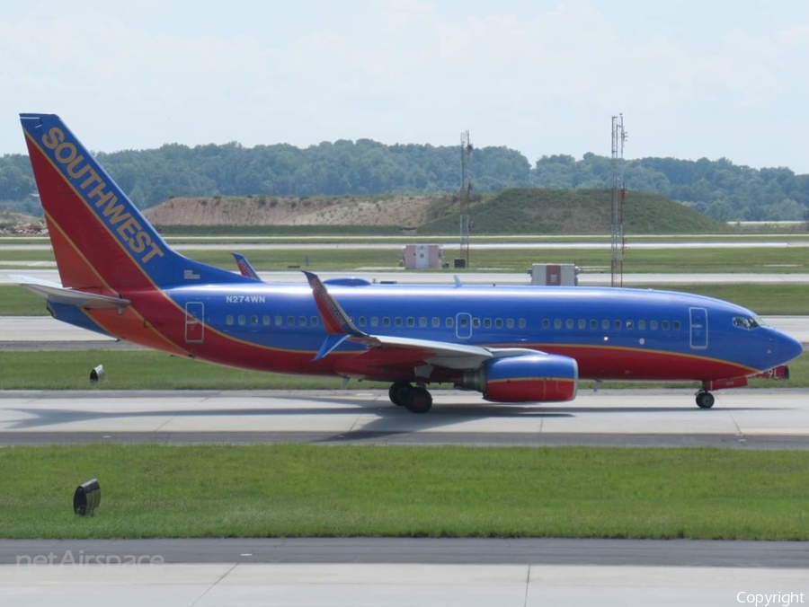 Southwest Airlines Boeing 737-7H4 (N274WN) | Photo 347318