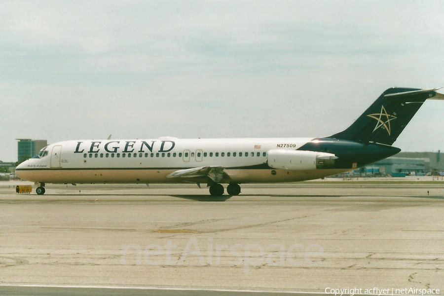 Legend Airlines McDonnell Douglas DC-9-32 (N27509) | Photo 440263