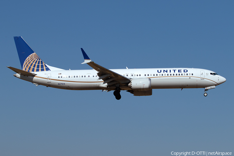 United Airlines Boeing 737-9 MAX (N27515) | Photo 522465