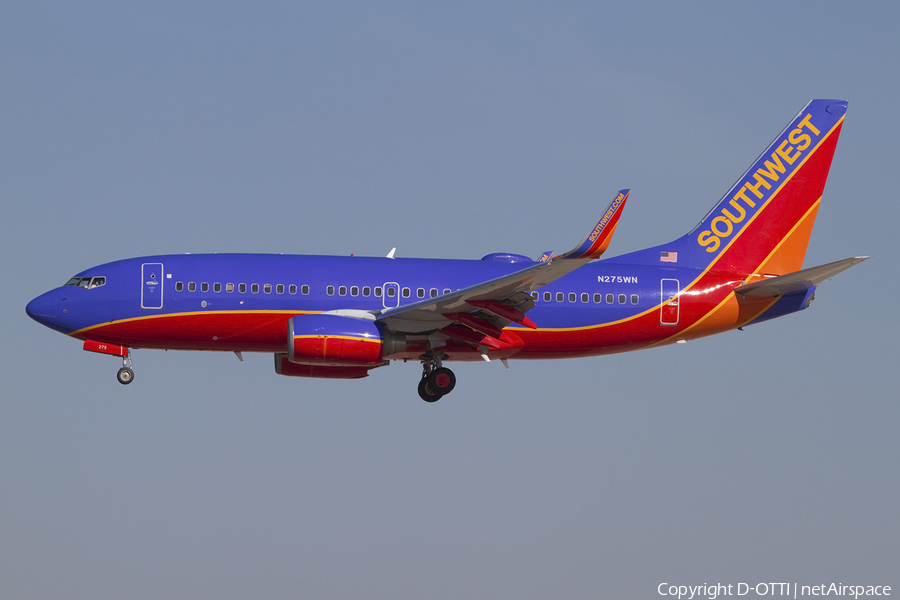 Southwest Airlines Boeing 737-7H4 (N275WN) | Photo 424645
