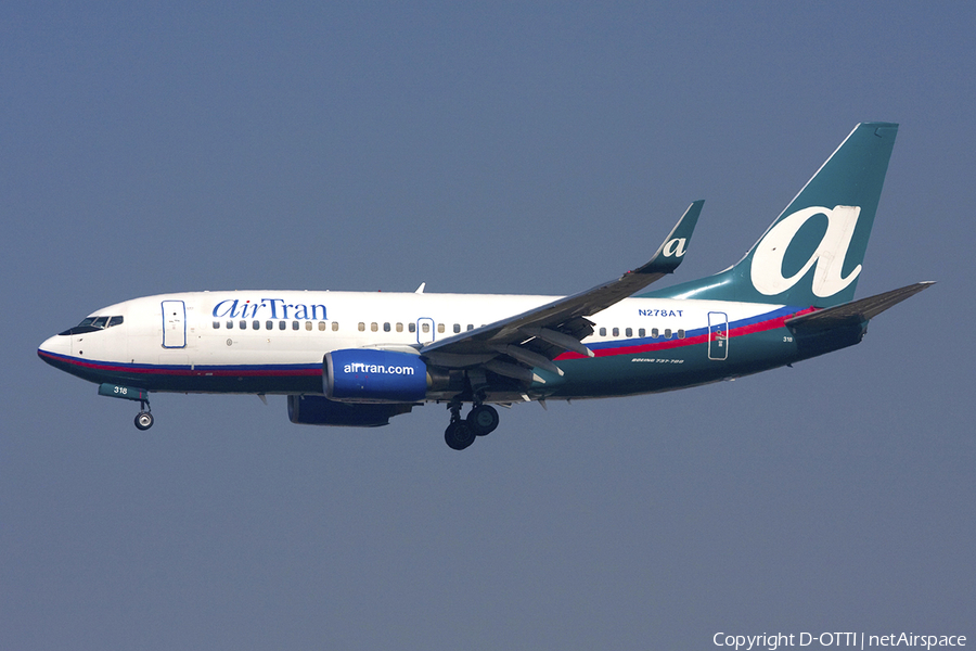 AirTran Airways Boeing 737-76N (N278AT) | Photo 279443