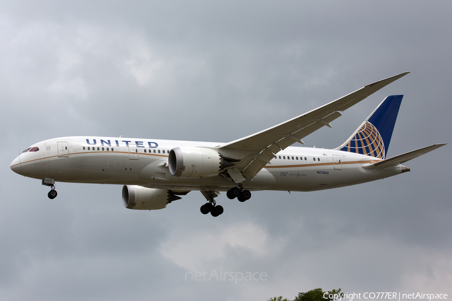 United Airlines Boeing 787-8 Dreamliner (N27903) | Photo 102210