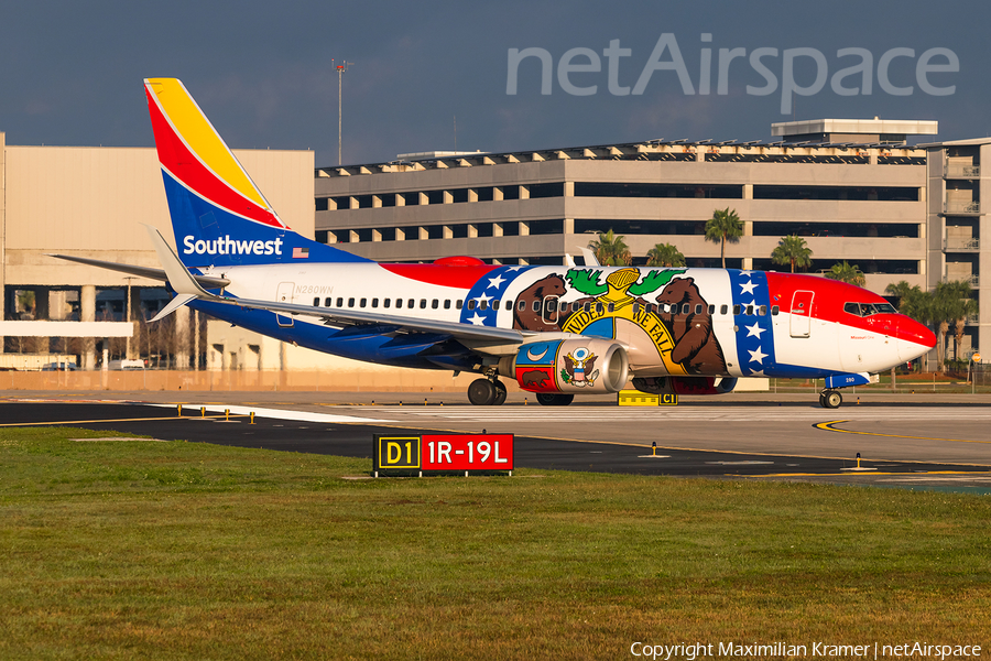 Southwest Airlines Boeing 737-7H4 (N280WN) | Photo 603306