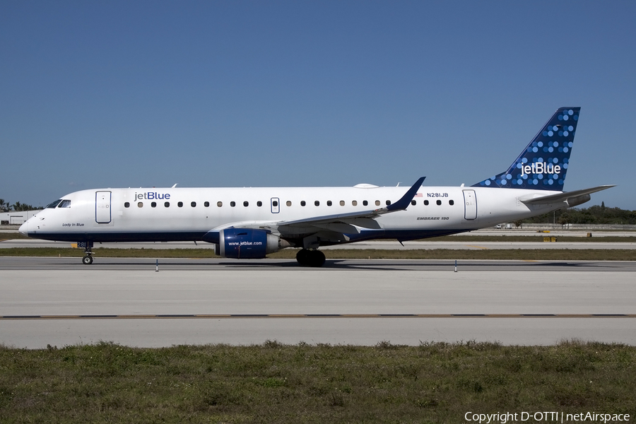 JetBlue Airways Embraer ERJ-190AR (ERJ-190-100IGW) (N281JB) | Photo 430132
