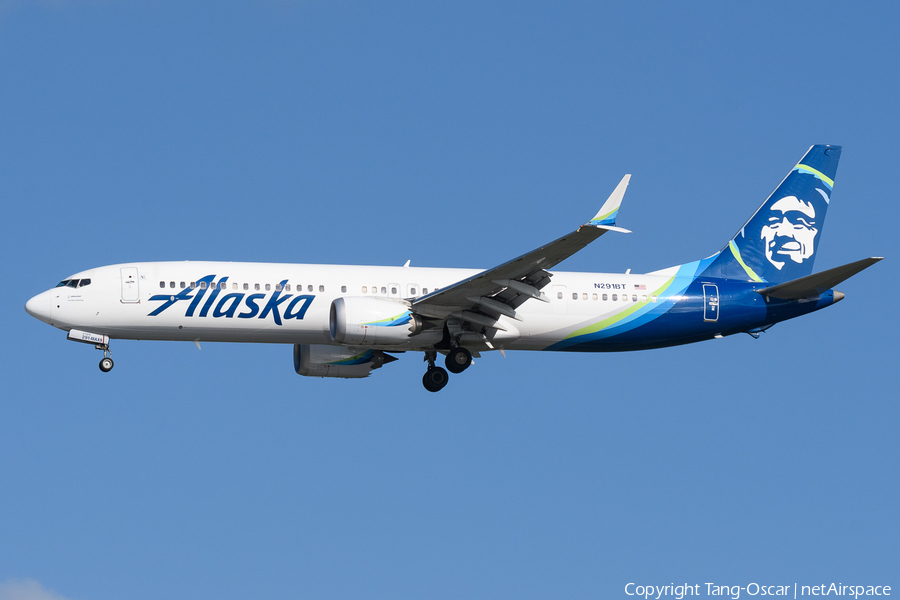 Alaska Airlines Boeing 737-9 MAX (N291BT) | Photo 627425