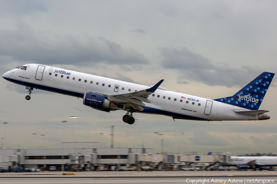 JetBlue Airways Embraer ERJ-190AR (ERJ-190-100IGW) (N292JB) | Photo 96941