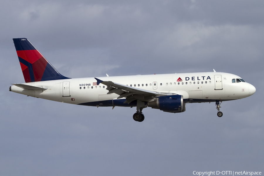 Delta Air Lines Airbus A319-114 (N301NB) | Photo 422541