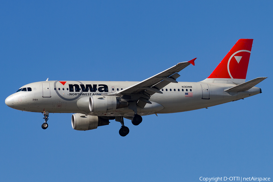 Northwest Airlines Airbus A319-114 (N301NB) | Photo 182347