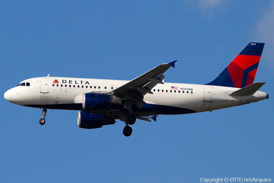 Delta Air Lines Airbus A319-114 (N302NB) | Photo 386324