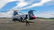 Billings Flying Service Boeing CH-47D Chinook (N303AJ) at  Balikpapan Sepinggan - International, Indonesia