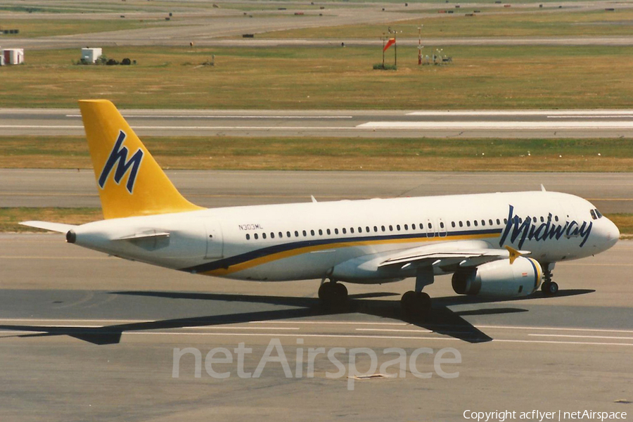 Midway Airlines (1993) Airbus A320-231 (N303ML) | Photo 441230