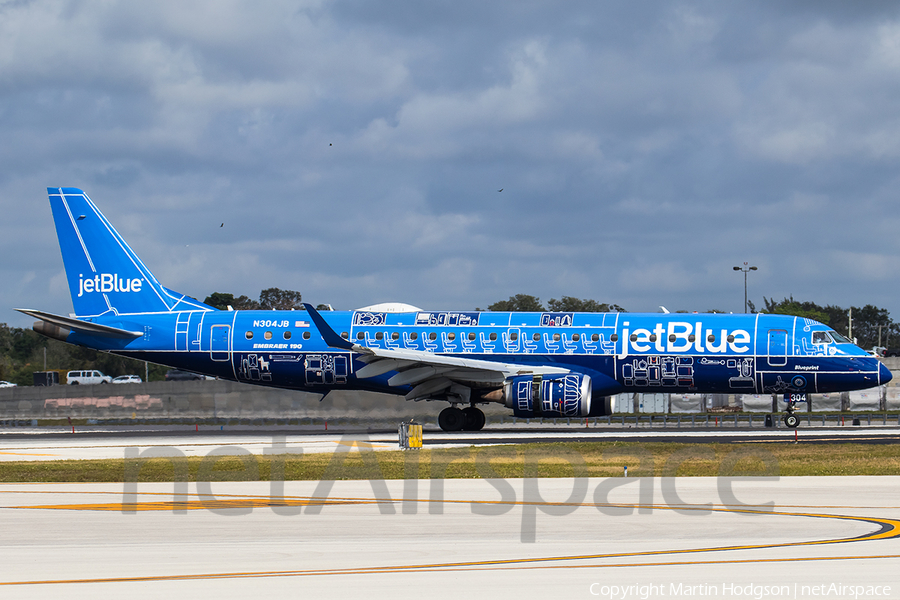 JetBlue Airways Embraer ERJ-190AR (ERJ-190-100IGW) (N304JB) | Photo 226473