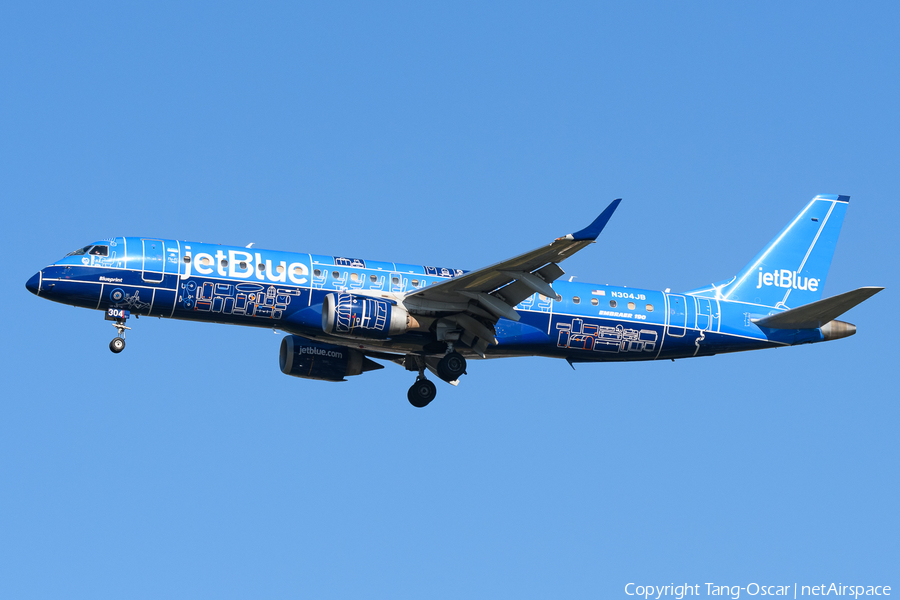 JetBlue Airways Embraer ERJ-190AR (ERJ-190-100IGW) (N304JB) | Photo 592543