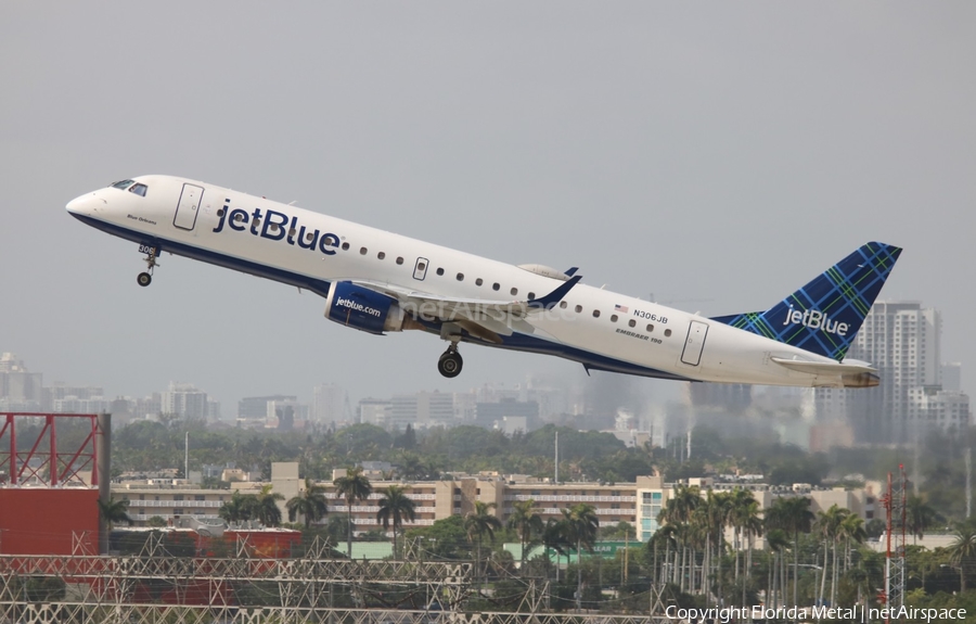 JetBlue Airways Embraer ERJ-190AR (ERJ-190-100IGW) (N306JB) | Photo 350954