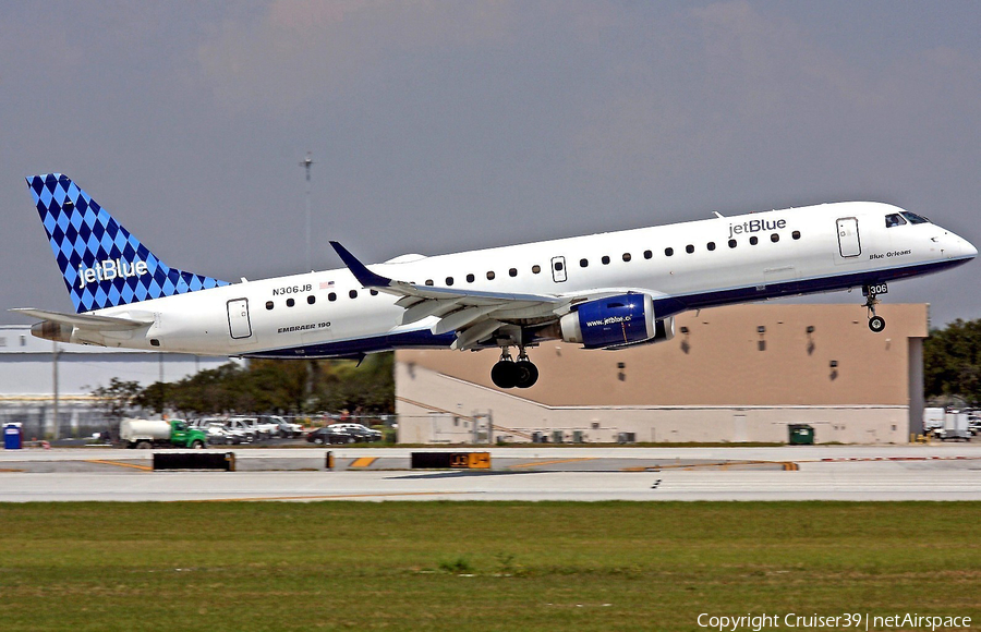 JetBlue Airways Embraer ERJ-190AR (ERJ-190-100IGW) (N306JB) | Photo 99901