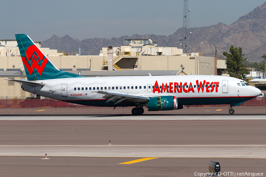 America West Airlines Boeing 737-3G7 (N308AW) | Photo 188332