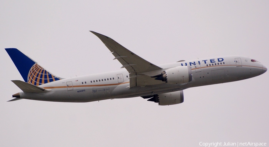 United Airlines Boeing 787-8 Dreamliner (N30913) | Photo 440612