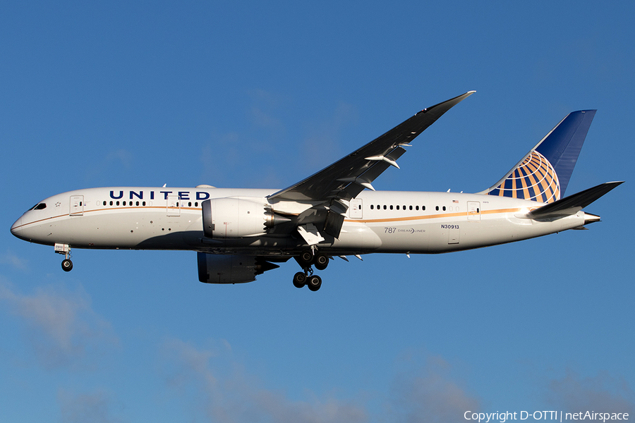 United Airlines Boeing 787-8 Dreamliner (N30913) | Photo 524810